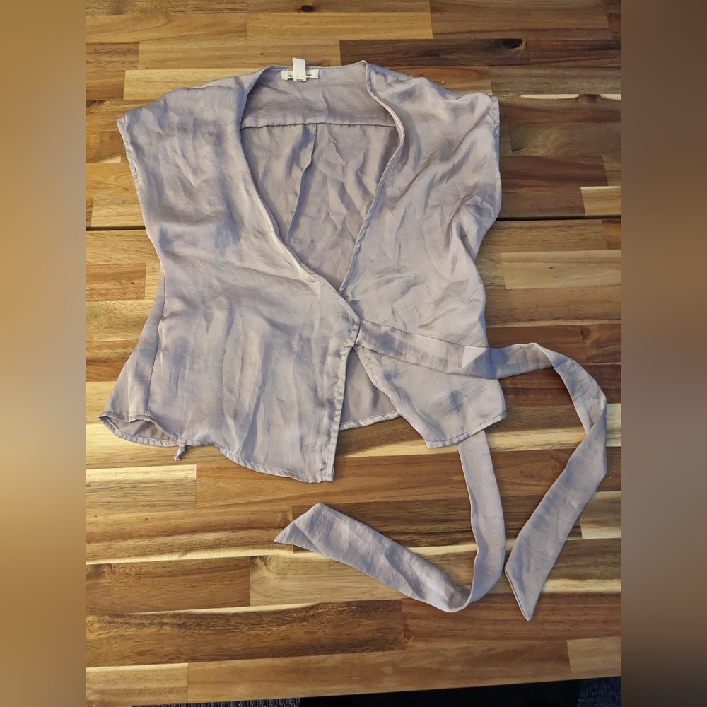 Urban Outfitters Silence and Noise lavender wrap blouse